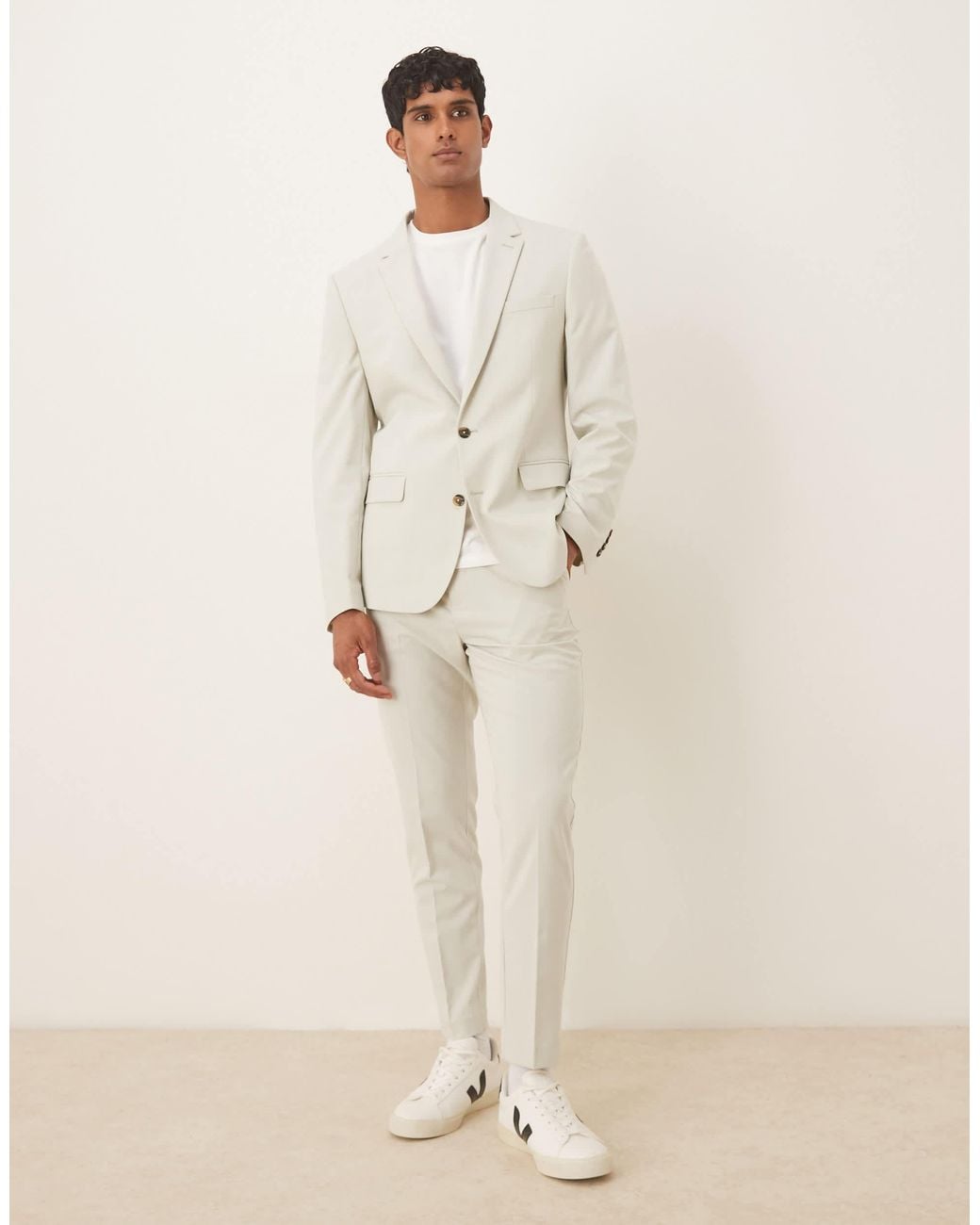 ASOS Natural Slim Suit Jacket for men
