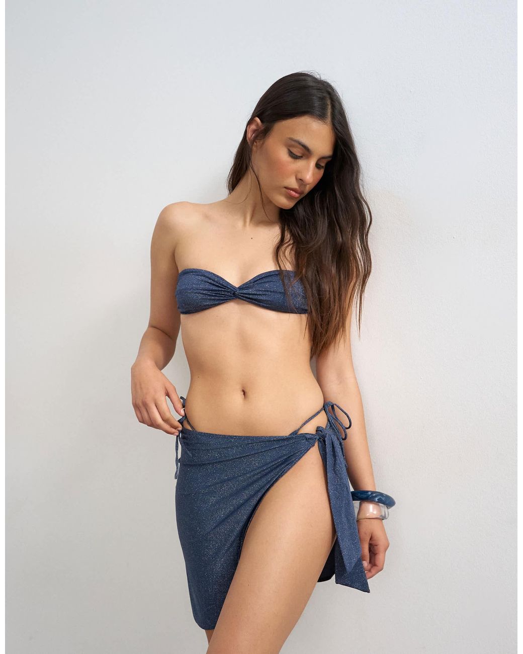 TOPSHOP White Glitter Sarong
