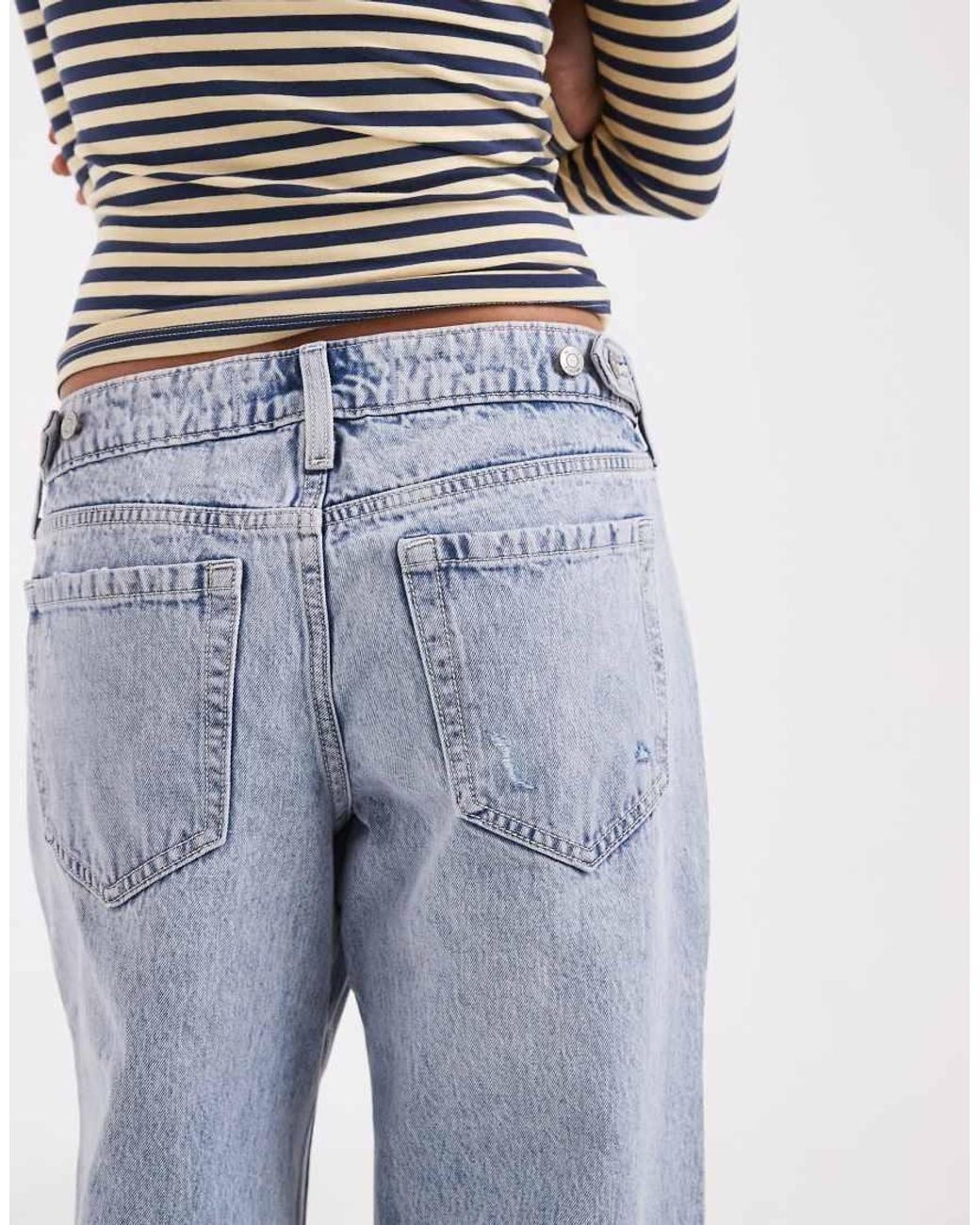 Hollister Blue Adjustable Baggy Jeans