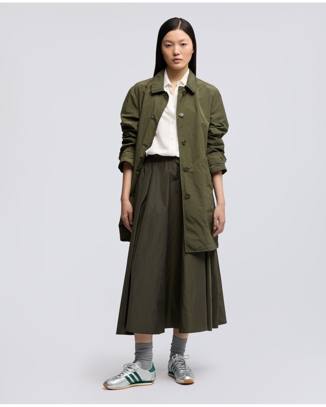 Aspesi Green Regenjacke Aus Polyester Und Kompaktem Nylon