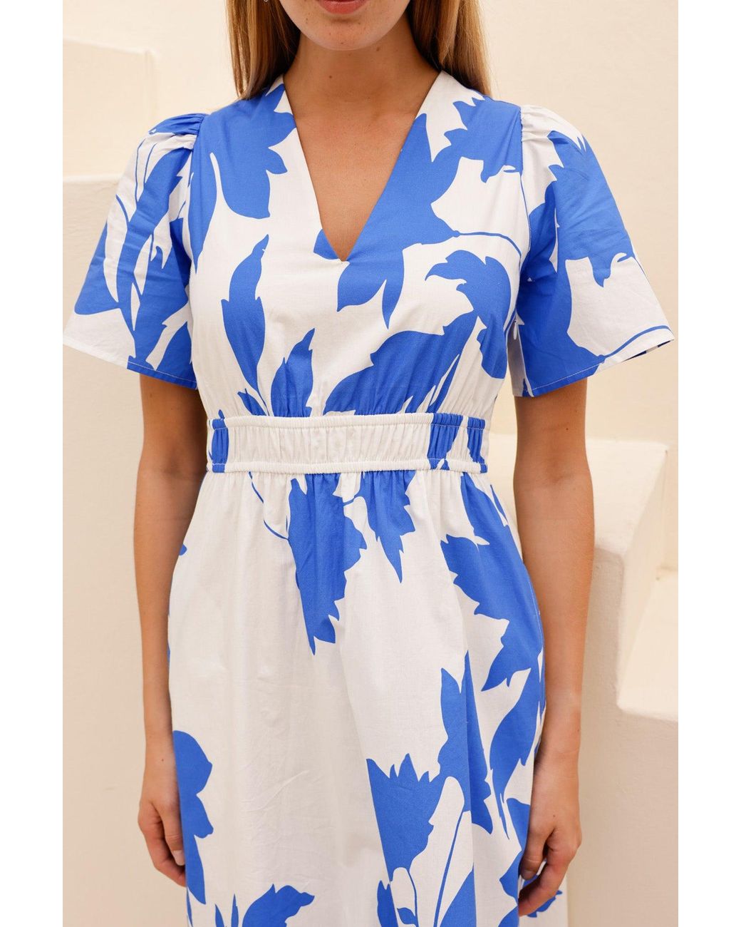 Aspiga Blue Elsa Printed Cotton Dress