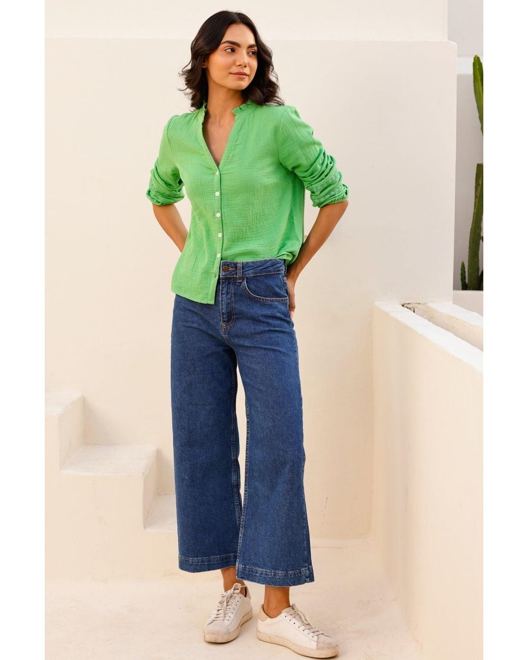Aspiga Green Sustainable Mina Organic Cotton Cheesecloth Summer Blouse