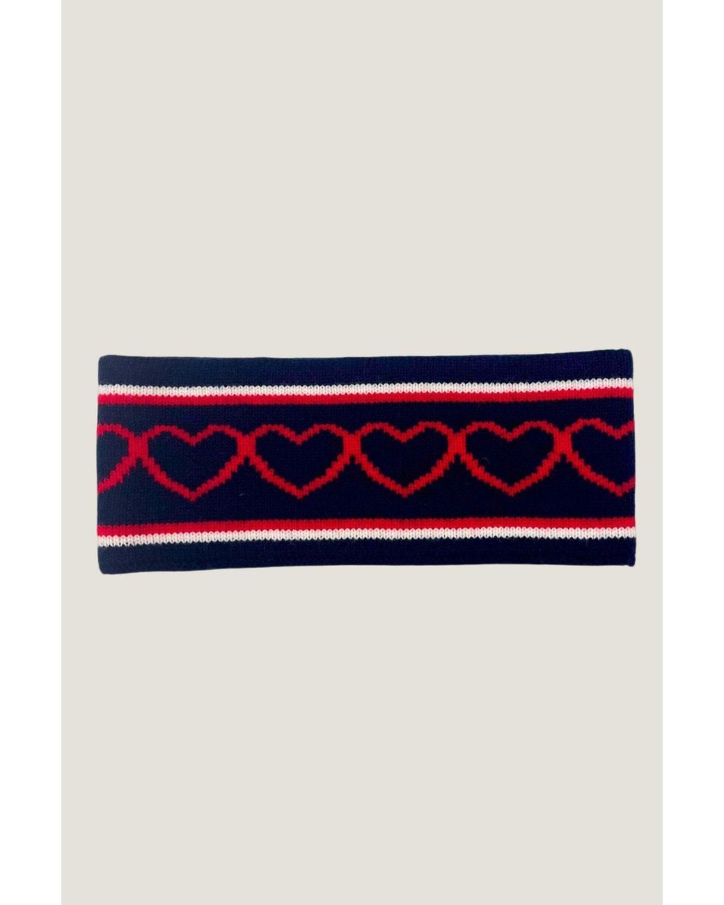 Aspiga Blue Ladies Merino Wool Soft Heart Headband Winter Accessories