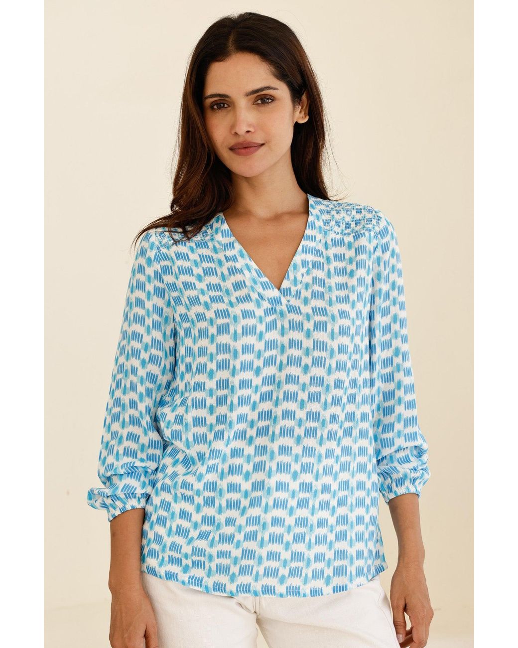 Aspiga Blue Clea Viscose Crinkle Blouse