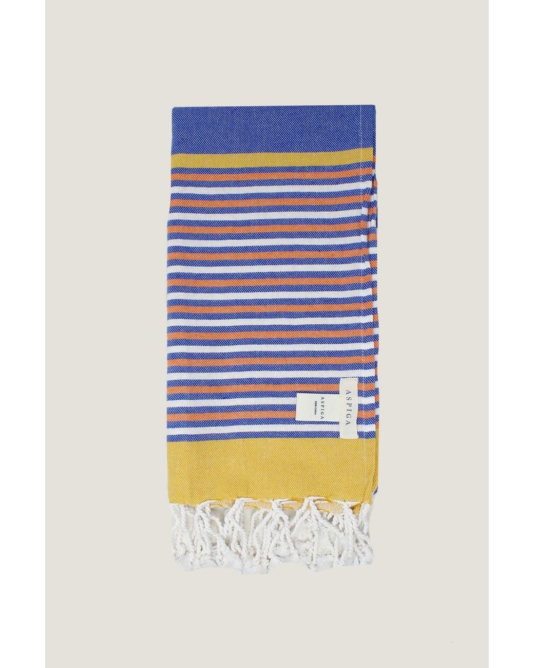 Aspiga Blue Sustainable Handmade Kenyan Kikoy Towel Cotton Summer Holiday Gifting