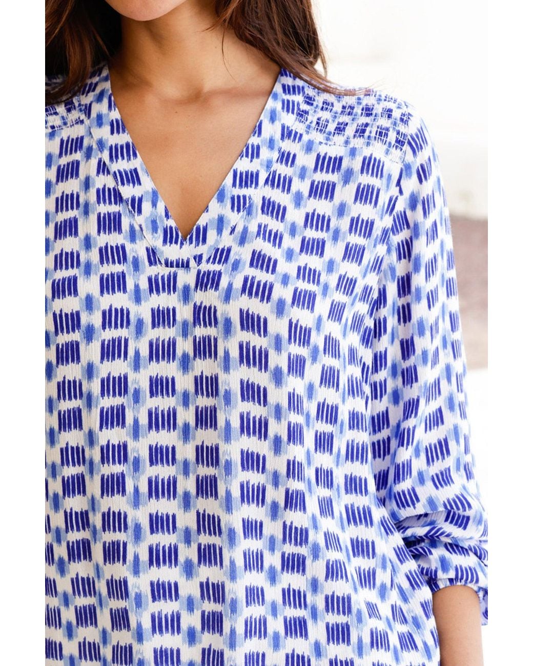 Aspiga Blue Clea Viscose Crinkle Blouse