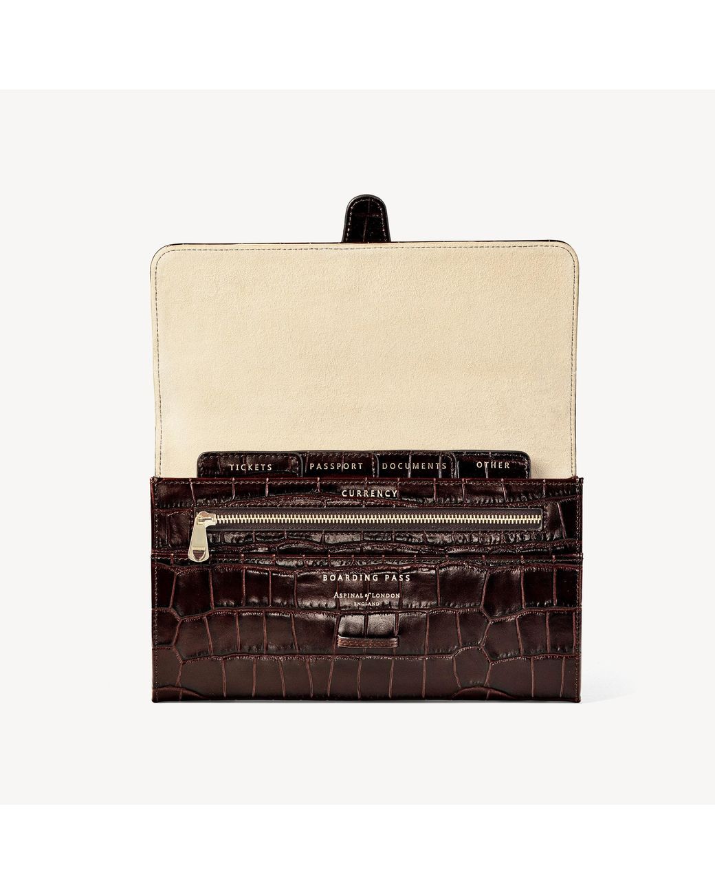 Aspinal Brown Travel Wallet