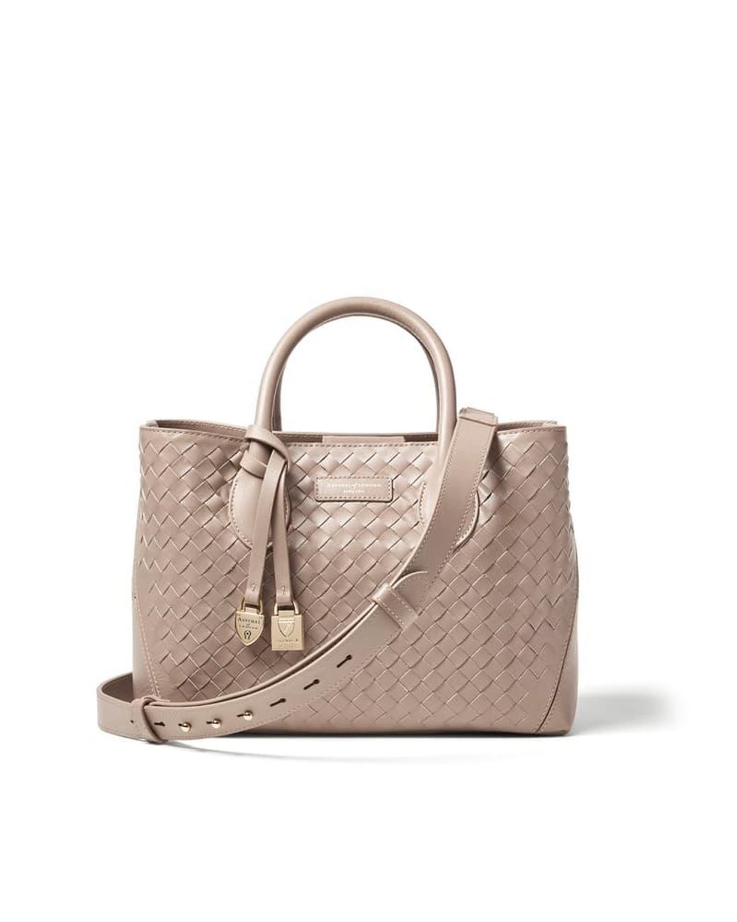 Aspinal Gray Midi London Tote
