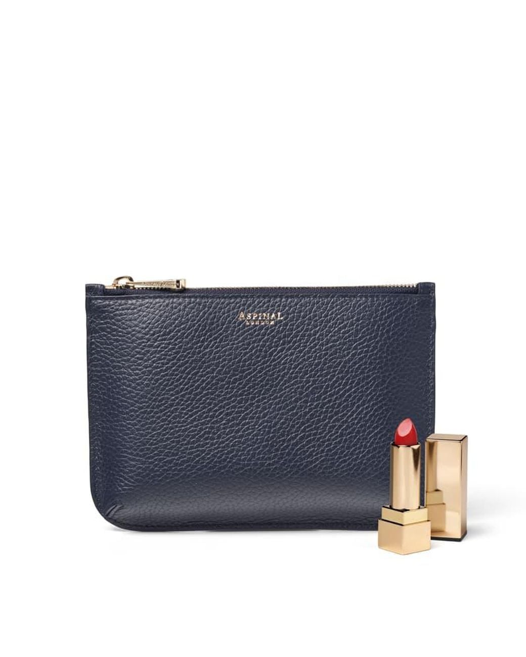 Aspinal Blue Medium Ella Pouch