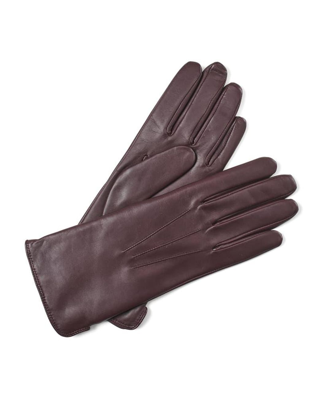 Aspinal Brown Cashmere Lined Leather Gloves