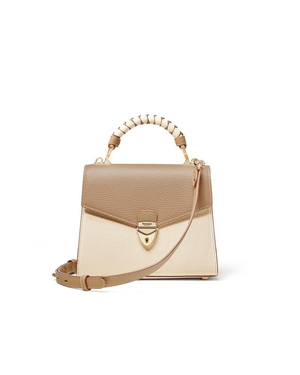 Aspinal Natural Midi Mayfair 2 Bag