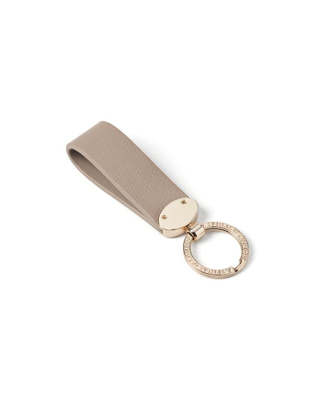 Aspinal Natural Oval Loop Keyring