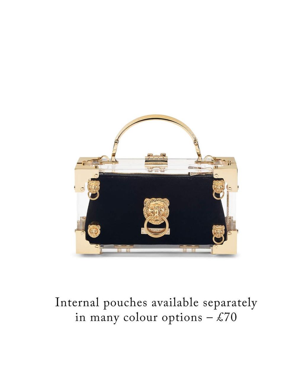 Aspinal Of London Synthetic Trinket Box In Metallic Lyst