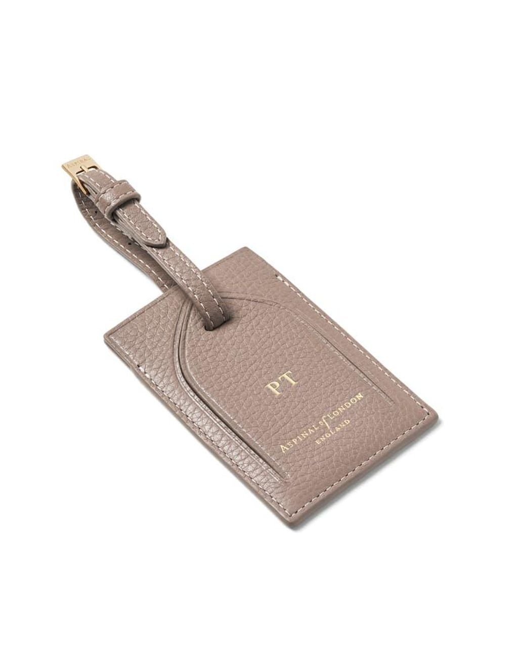 Aspinal Natural Hudson Luggage Tag
