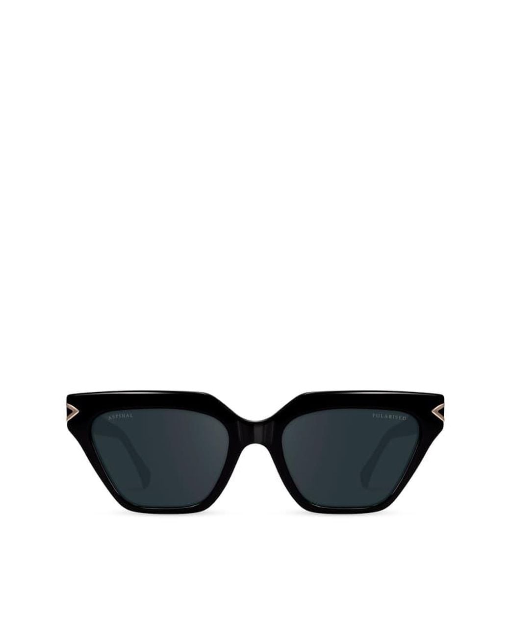 Aspinal Black Isla Cat-Eye Sunglasses