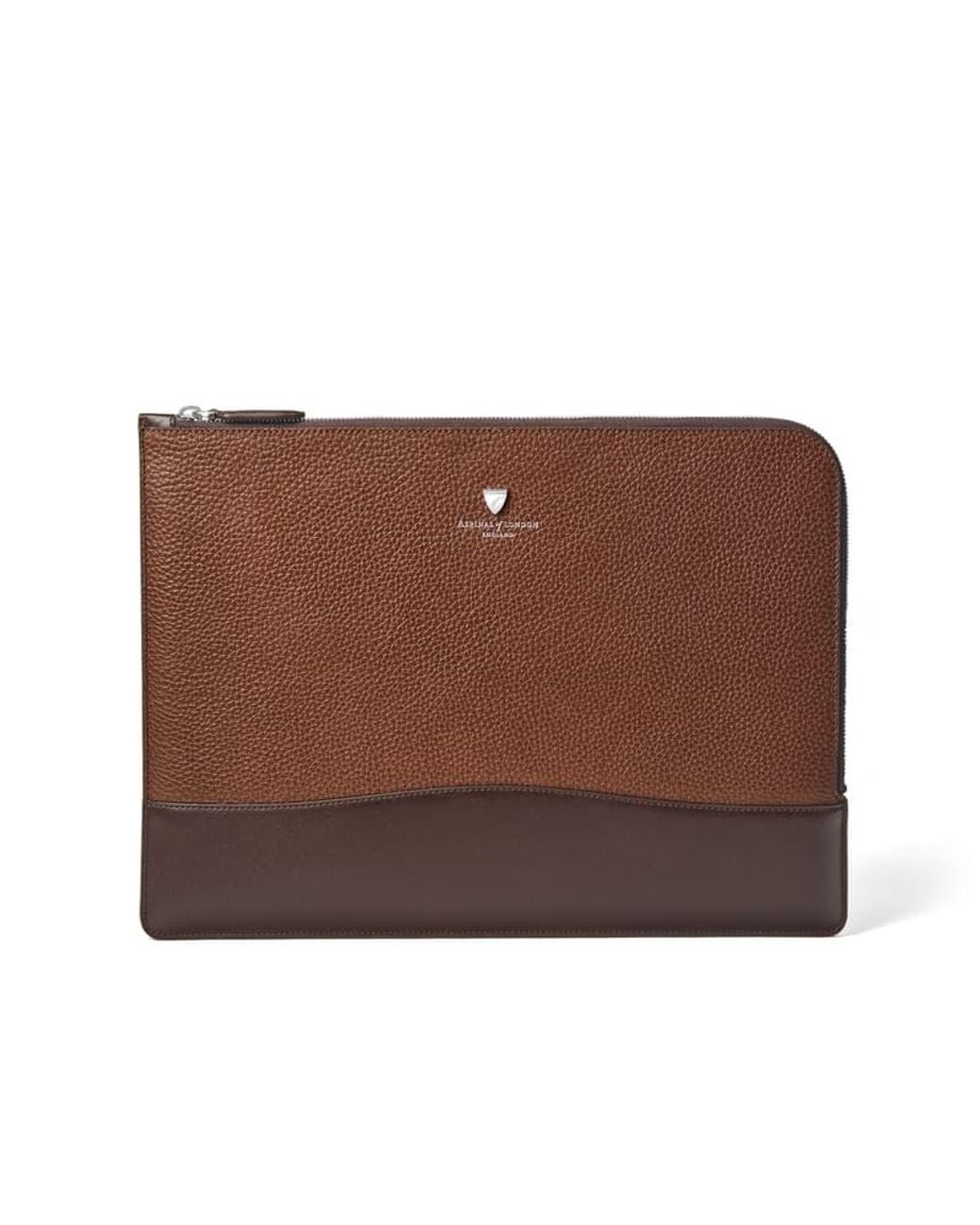 Aspinal Brown City Leather Folio Case