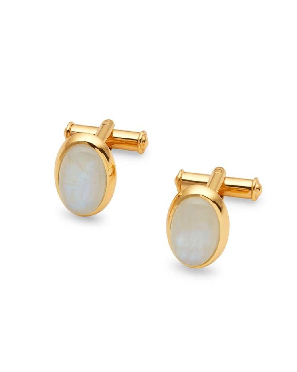 Aspinal Metallic Oval Cufflinks for men