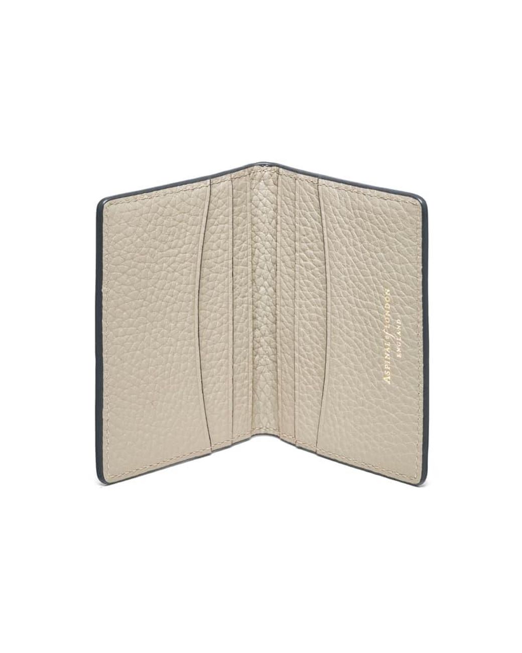 Aspinal of London Double Fold Credit Card Holder in Natural Lyst UK