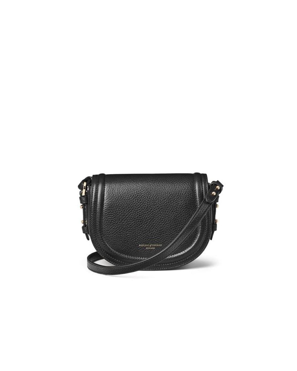 Aspinal Black Small Stella Satchel Crossbody