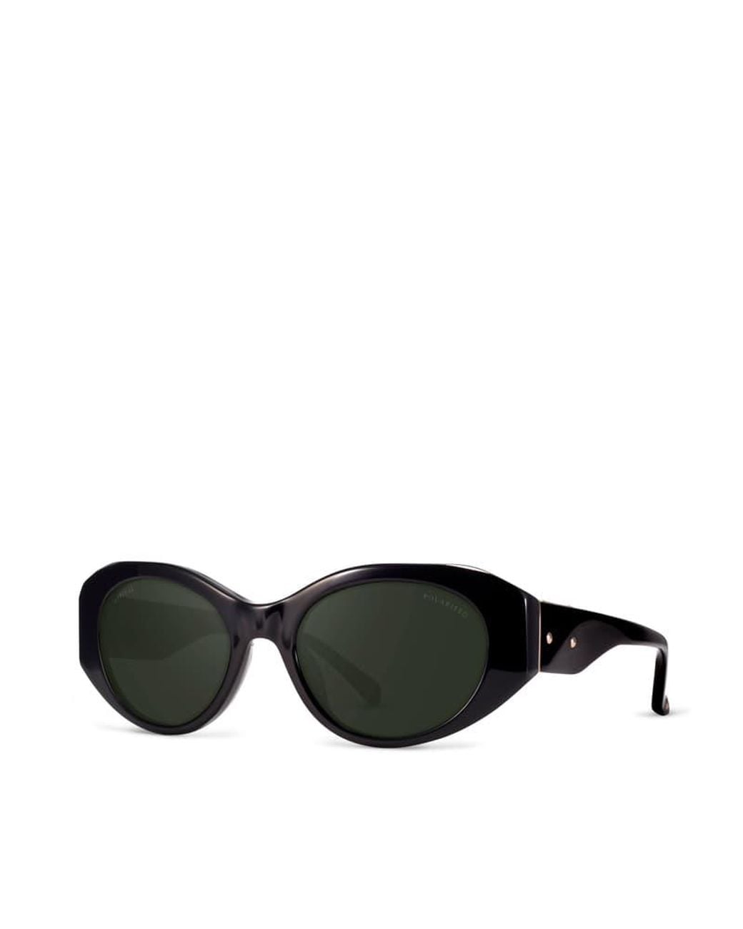 Aspinal Black Evie Oval Sunglasses