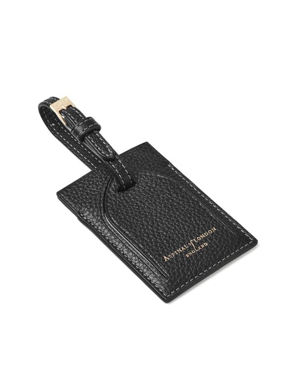 Aspinal Black Hudson Luggage Tag