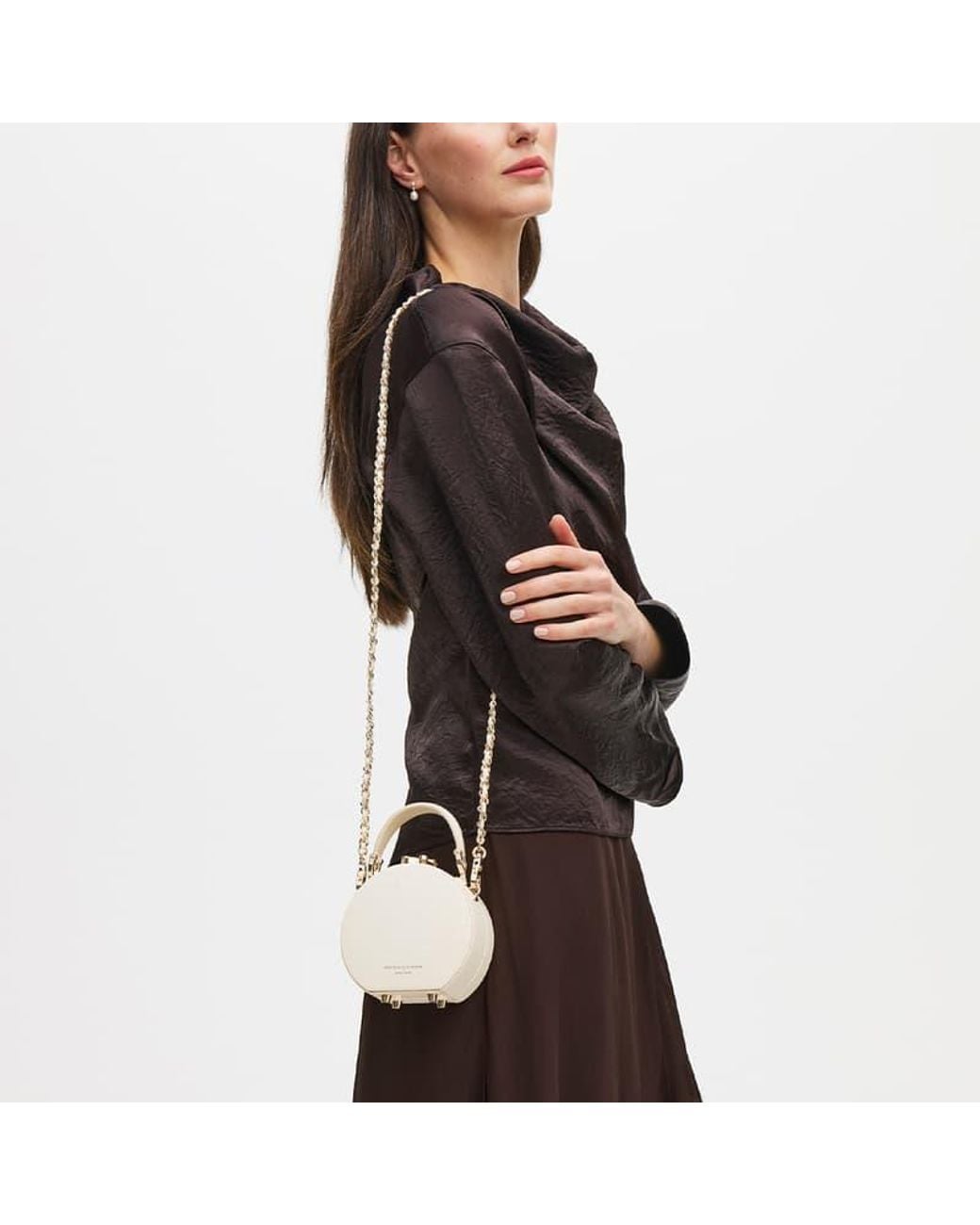 Aspinal Natural Micro Hat Box