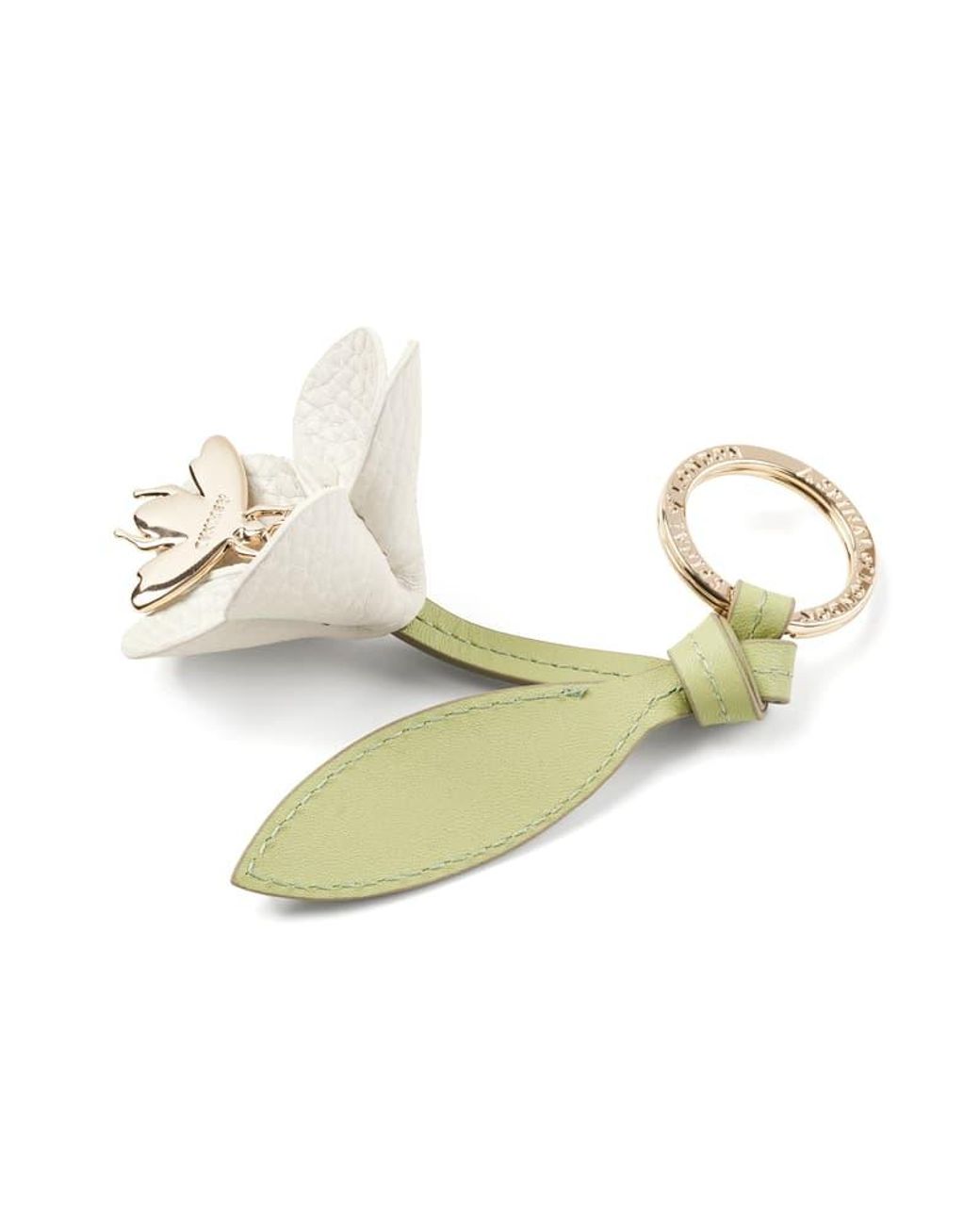 Aspinal Metallic Wildflower & Bee Keyring