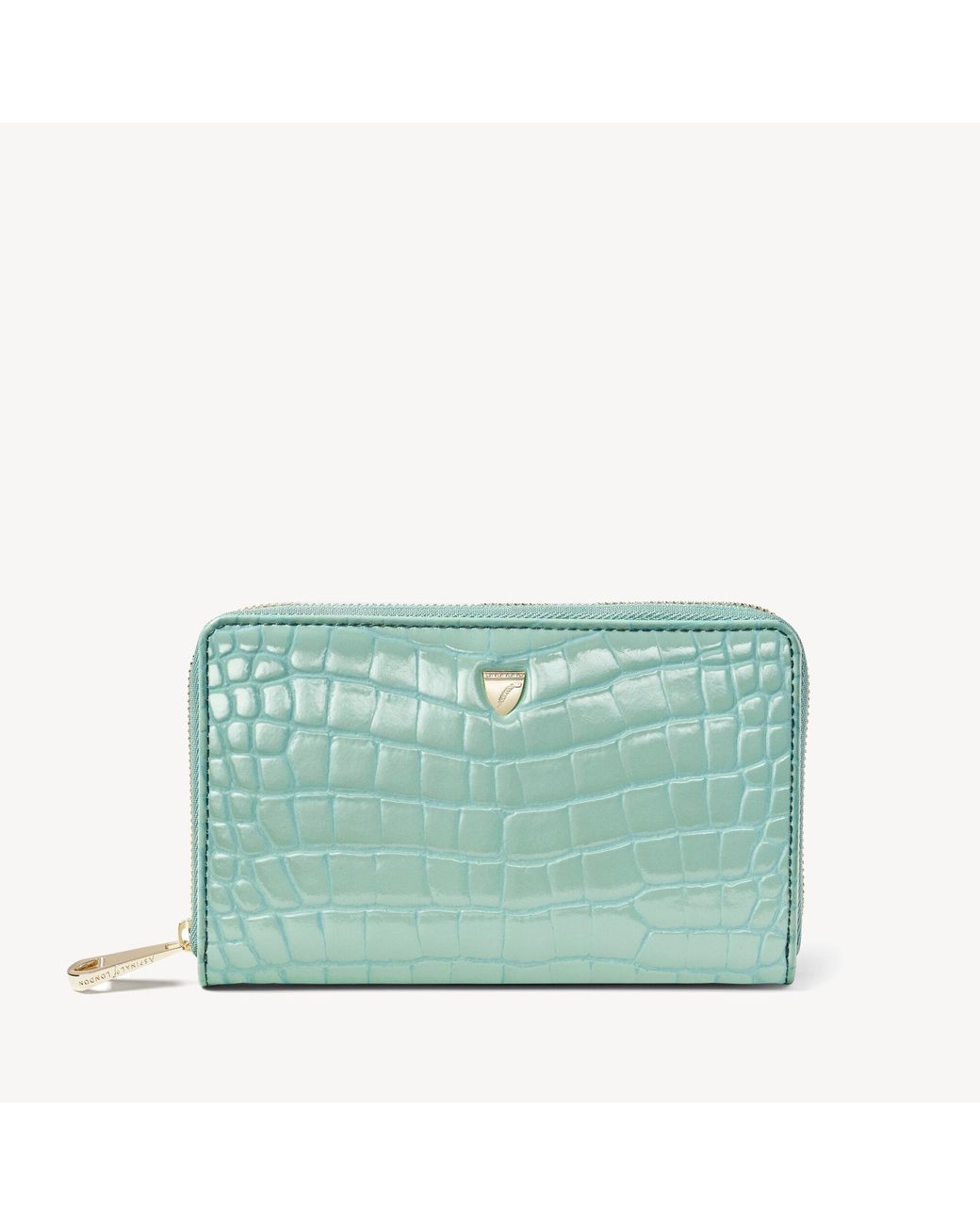 Aspinal of London Willow Full Grain Leather Crocodile Print Midi