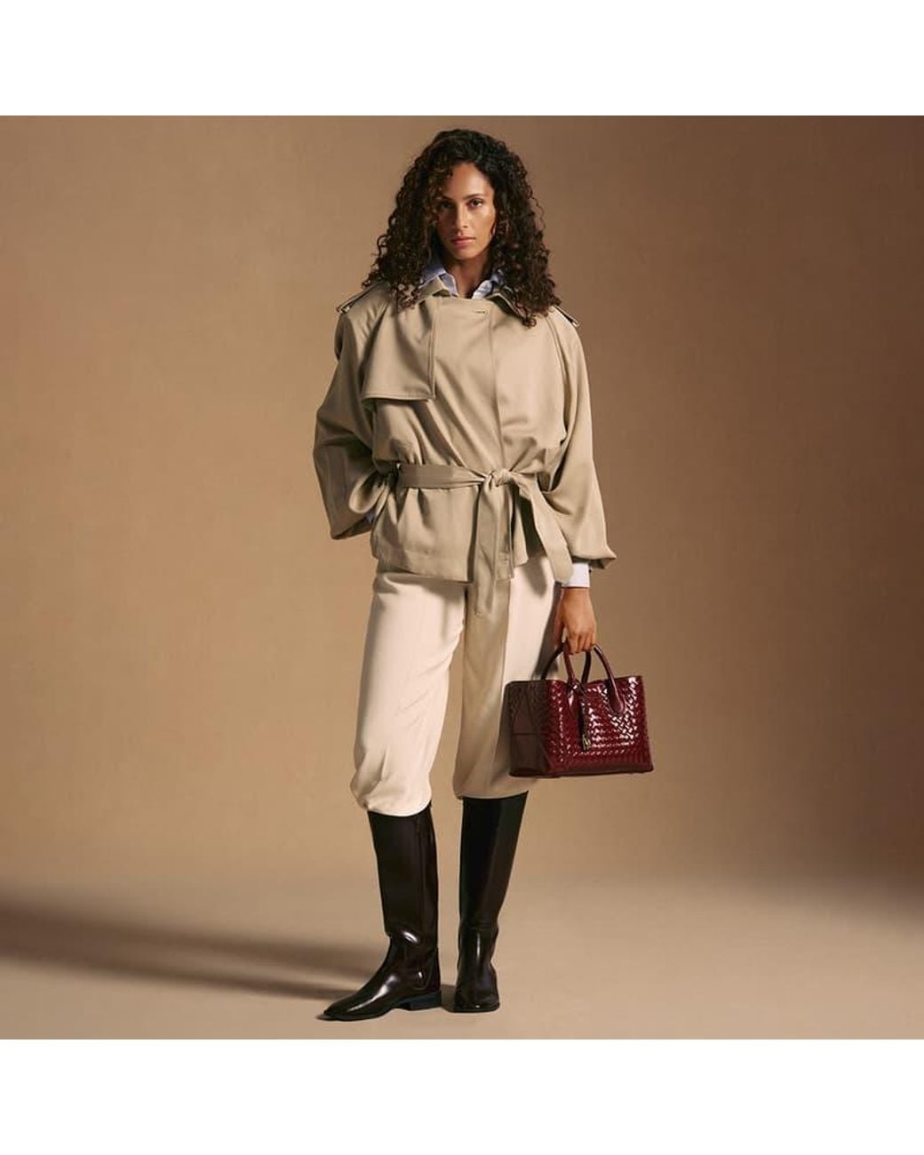 Aspinal Purple Midi London Tote