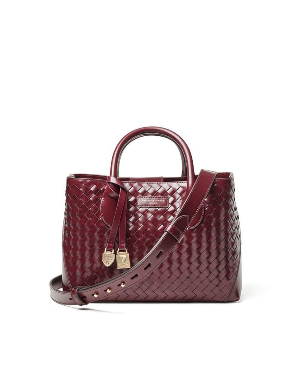 Aspinal Purple Midi London Tote