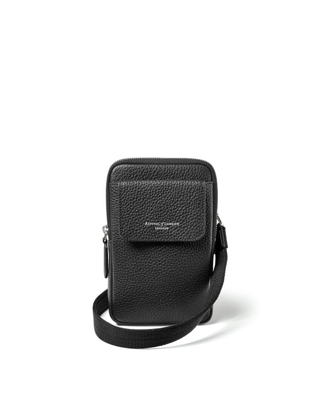 Aspinal Black 3 Piece Flight Collection: Cabin Case, Backpack & Crossbody Bag for men