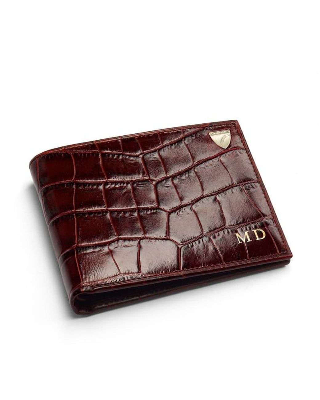 Aspinal Purple 8 Card Billfold Wallet for men