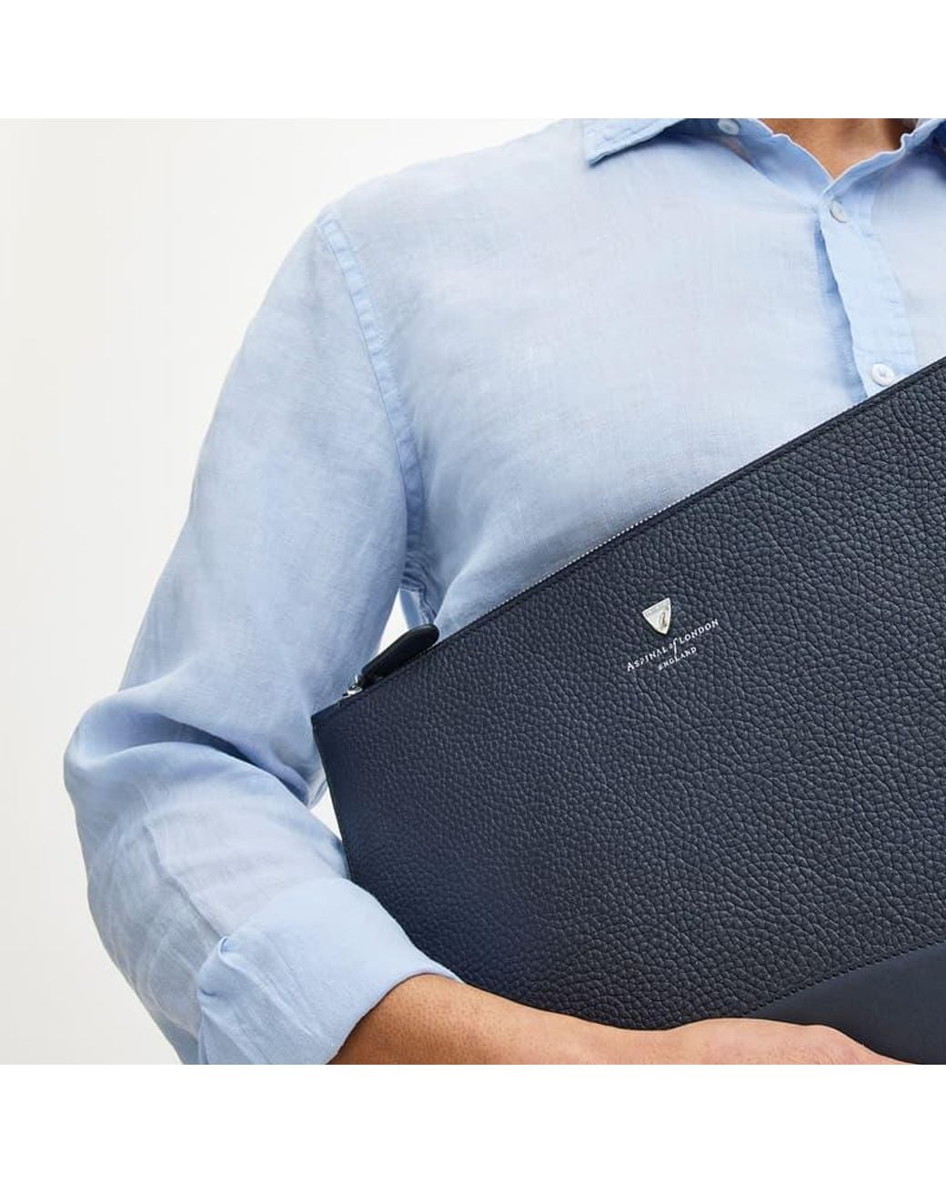 Aspinal Blue City Leather Folio Case