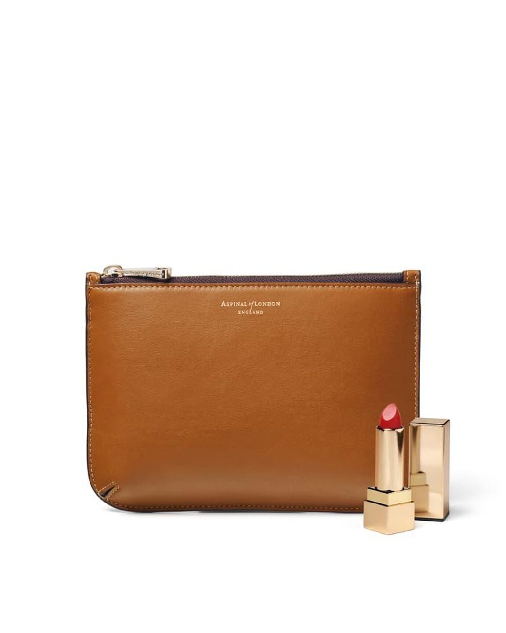 Aspinal Brown Medium Ella Pouch