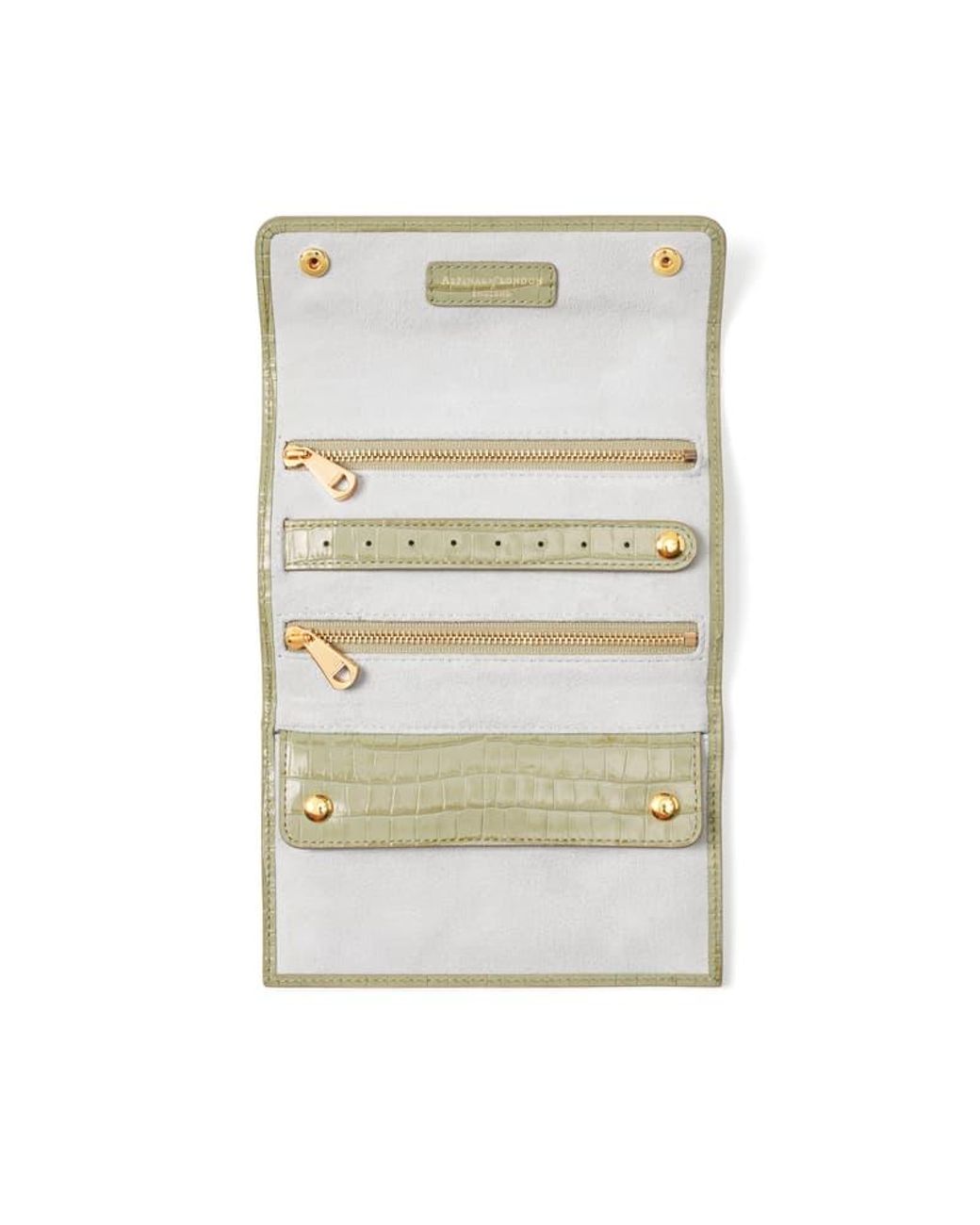Aspinal Gray Travel Jewellery Roll