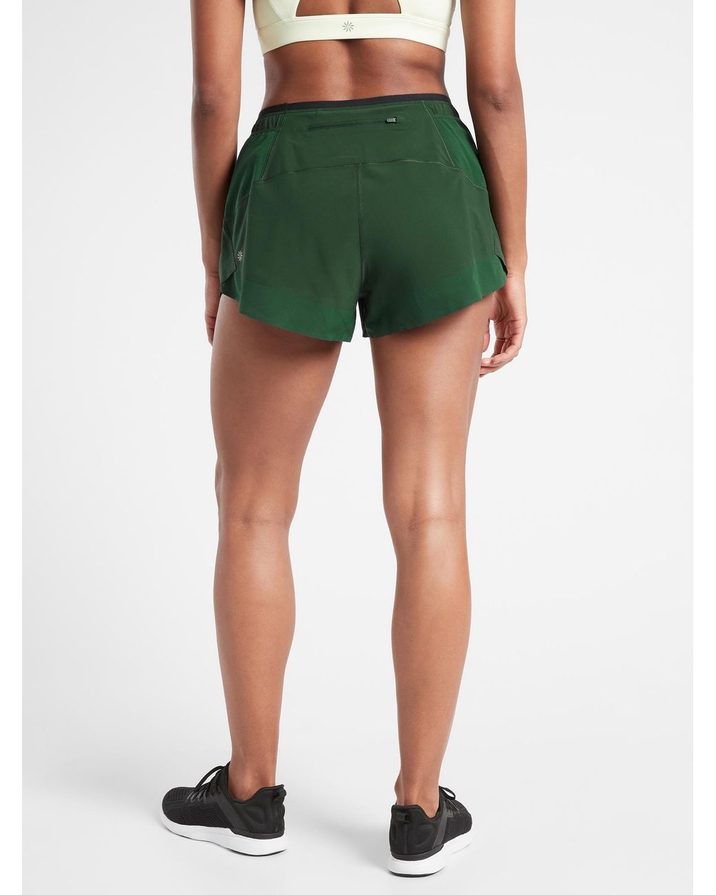 Athleta Interval Run Short in Green | Lyst