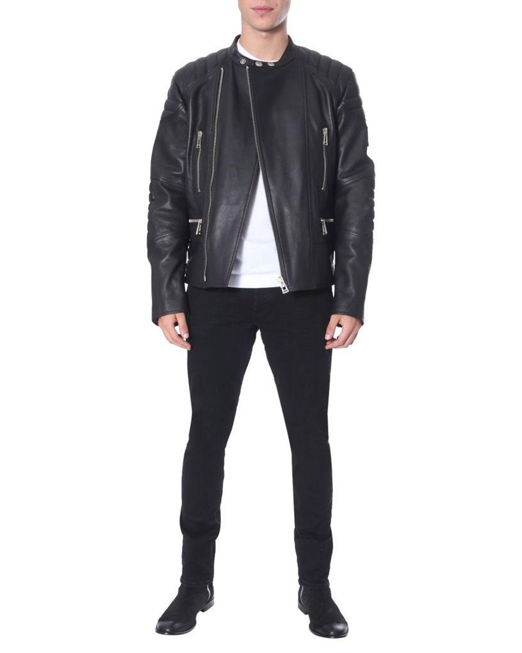Belstaff Sidney Leather Jacket in Black for Men | Lyst Australia