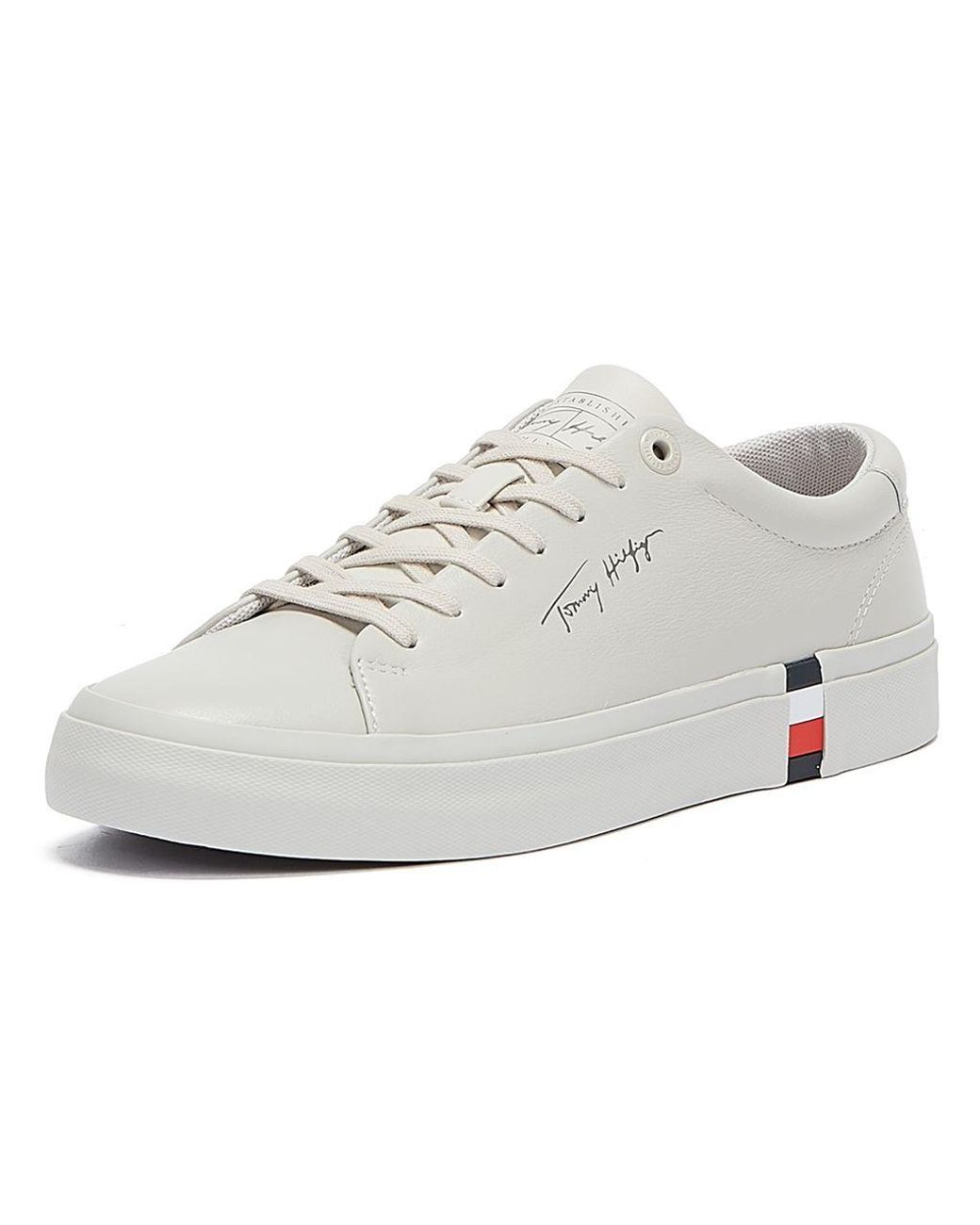 tommy corporate leather sneaker