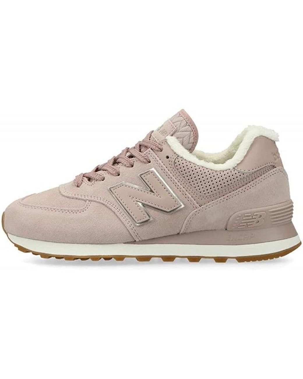 New Balance Suede 574 Trainers in Pink | Lyst