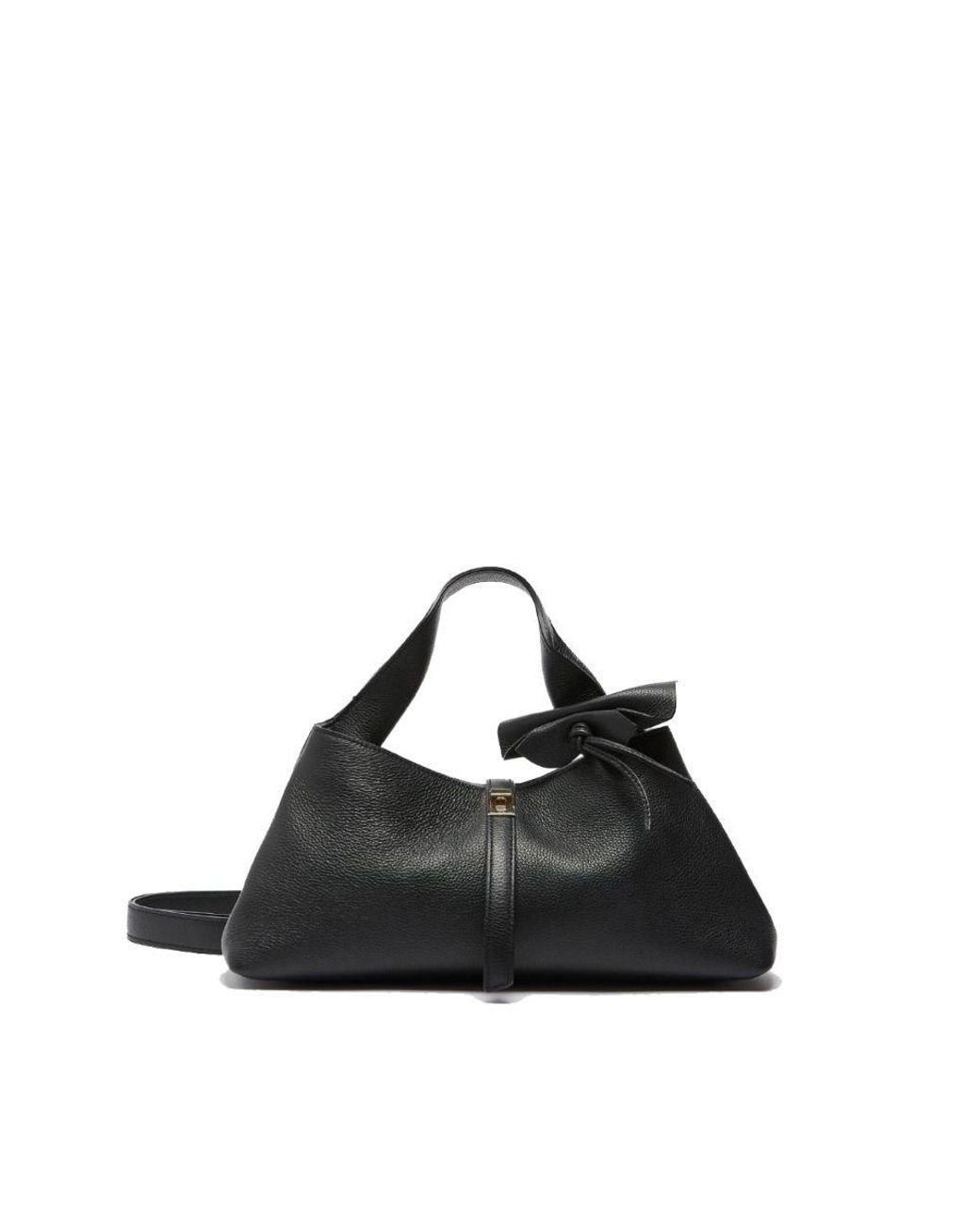 Weekend by Maxmara Zampata Leather Baguette Bag - Black | Lyst