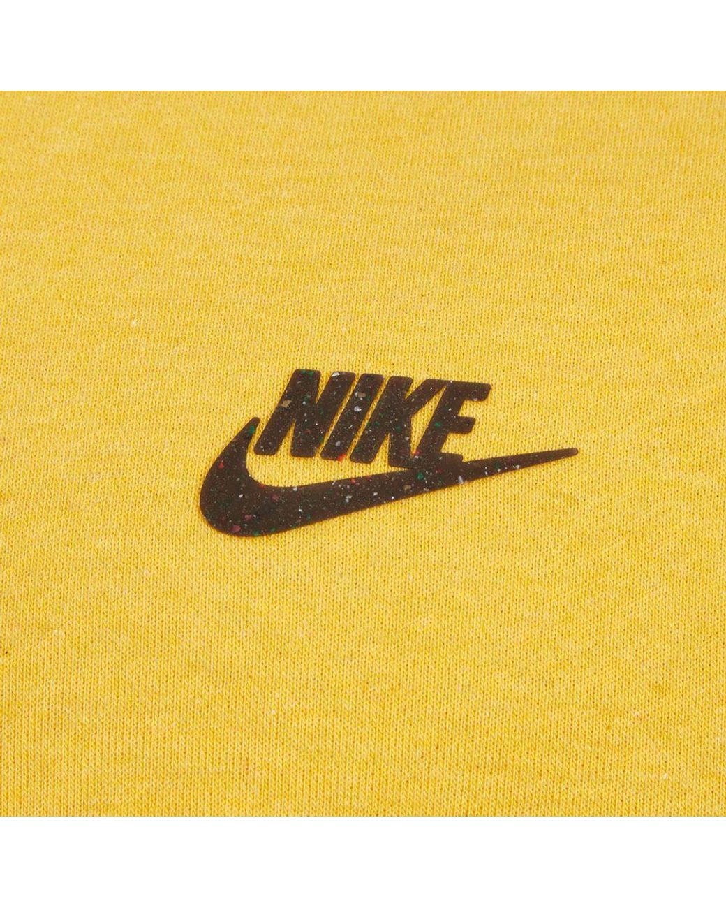 Nike Cotton Hoodie in Yellow for Men | Lyst