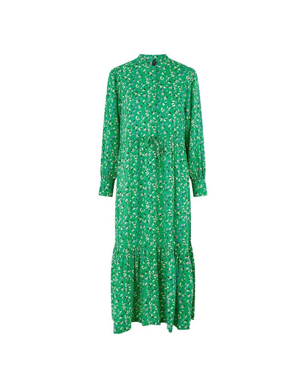 Y.A.S Synthetic Yas Malikka Long Sleeve Shirt Dress in Green | Lyst Canada