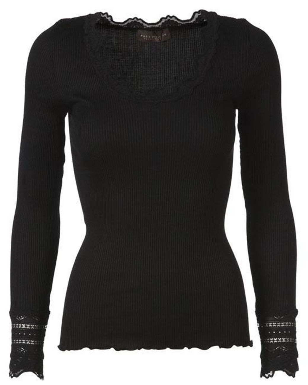 Rosemunde Silk Top Long Sleeve Vintage Lace Black - Lyst