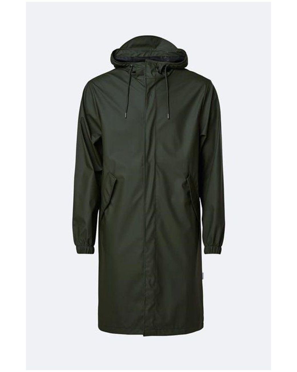 Rains Fishtail Parka Coat In Green - Lyst