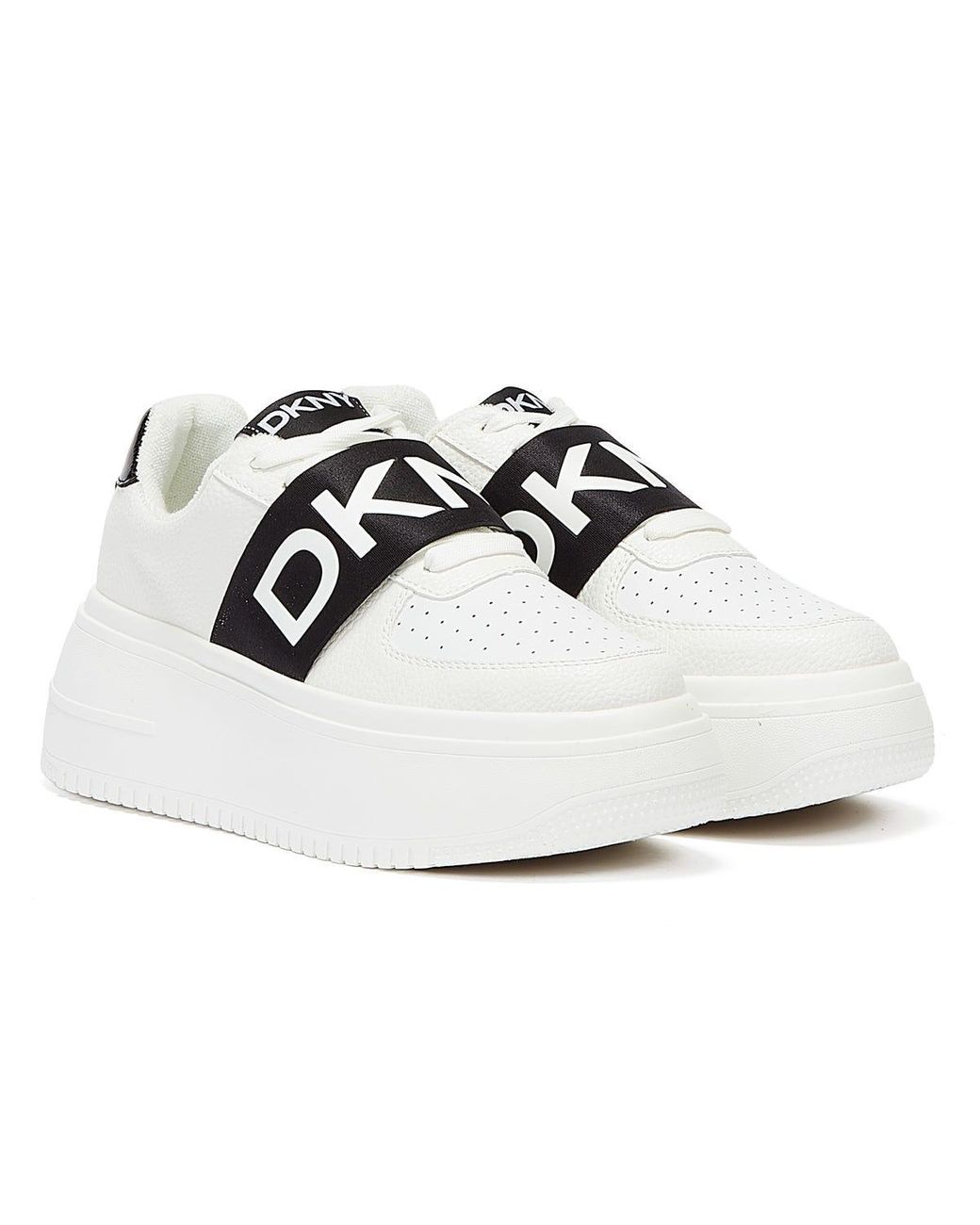 dkny white trainers womens