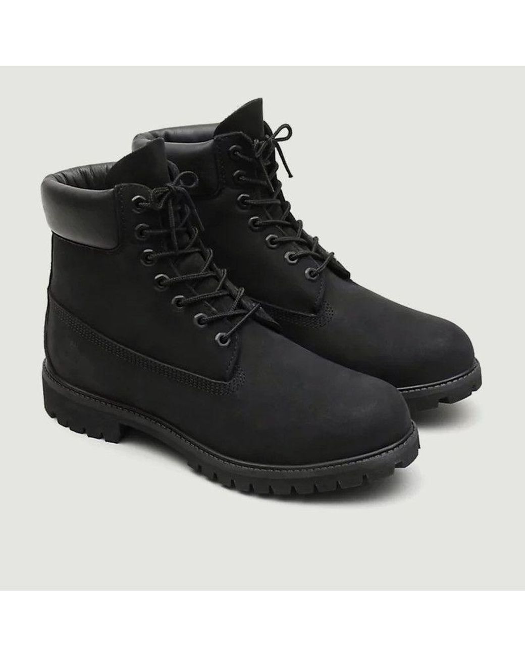 timberland black boots 6 inch