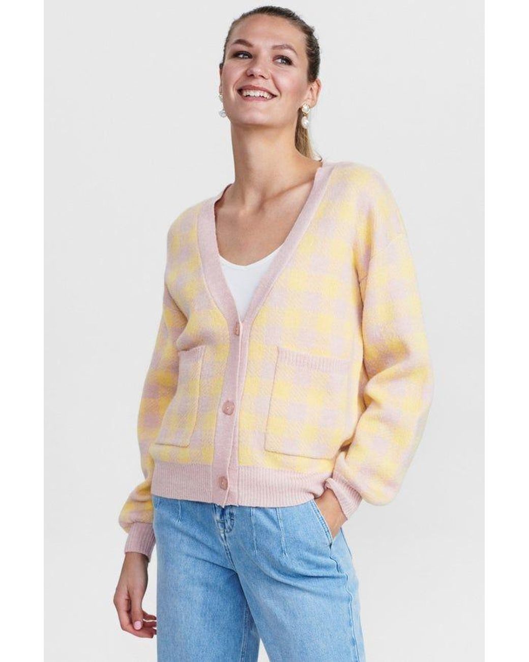 yellow popcorn cardigan