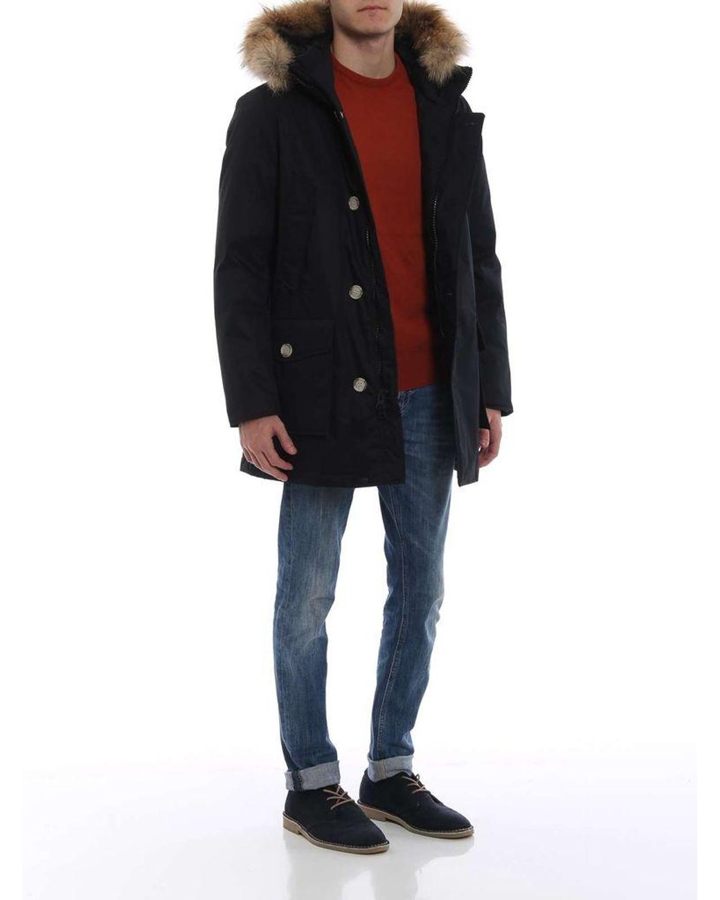woolrich laminated parka