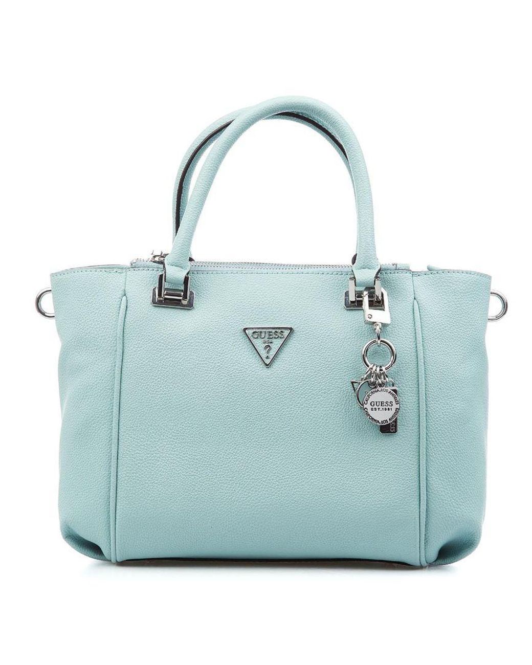 Guess Women's Hwvy7878060lightblue Light Blue Leather Handbag - Lyst