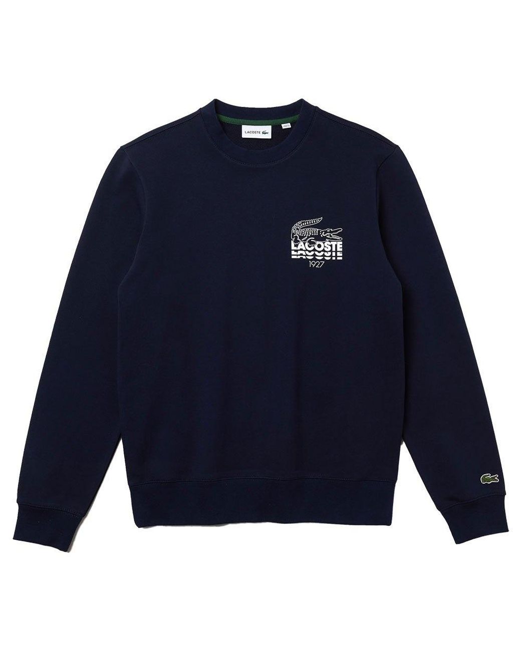 Lacoste Cotton Large Logo Sweatshirt in Blue for Men | Lyst